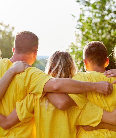 Students in outdoor classroom during adventure camp